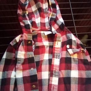 Carhartt boys hooded flannel shirt